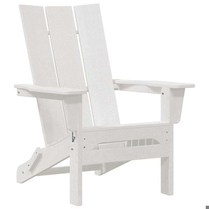NEW 2025 CHAISE JARDIN - GKK - Fauteuil Adirondack - pliable Blanche 745x805x90 cm HDPE - size:805x745x90 cm @@1411