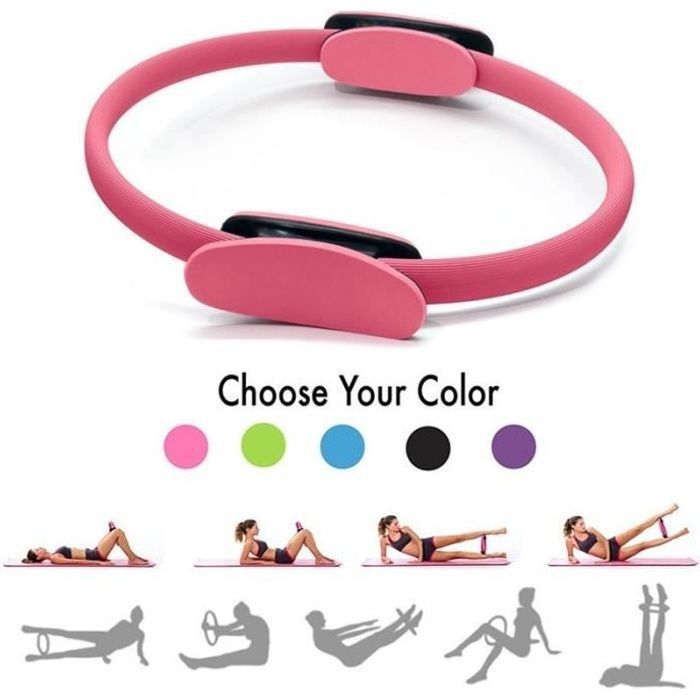 Anneau de Pilates-Yoga Magic Fitness Circle-Resistance Exercice Fitness Ring-Pilates Circle Double Poignée Anneau-Yoga Pilates-Pilates Ring-Cercle d'exercice Magique Double Grip-Fat Burnning