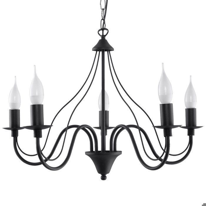 Lustre en Acier - MINERVANEBULA - Noir - IP20 - Max 10W LED - E14 - Style Moderne Lustre en Acier - MINERVANEBULA - Noir - IP20 - Max 10W LED - E14 - Style Moderne