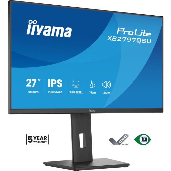Ecran PC iiyama ProLite XB2797QSU B1 27 2560 x 1440 Quad HD LED - vue 8