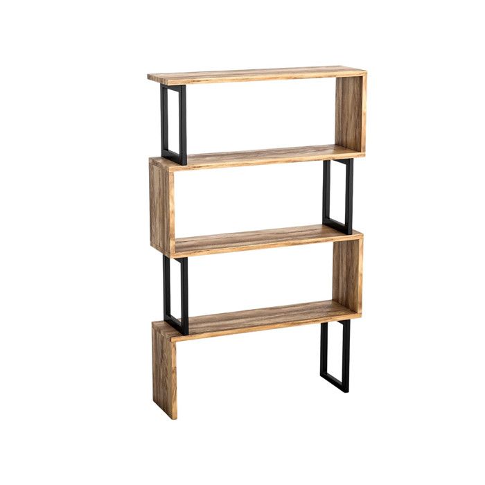 Bibliothèque en bois Ceylan - 80 x 22 x 128 cm - Marron