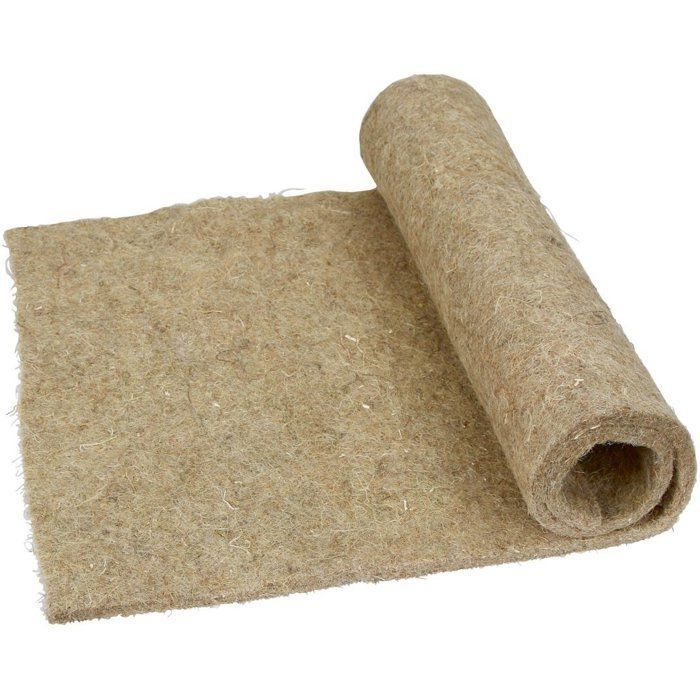 1 tapis en chanvre 40x100 cm pour rongeurs – absorbant antiparasitaire fibre naturelle – litière écologique et douce .