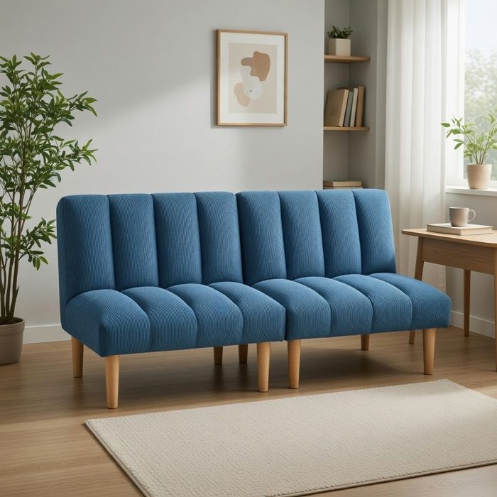 Xylo Canapé lit convertible 167 cm dossier 3 positions sofa lit espace réduit bureau lit d appoint