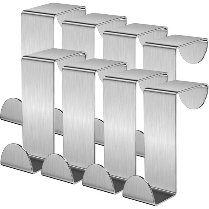 Lot 12 Patères Porte Inox – Universelles Robustes pour Cuisine SDB & Chambre