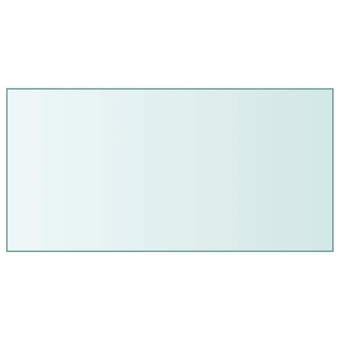 Dessus de table - vidaXL - Accessoire Plateau de table - verre trempé - transparent - 50 x 100 cm@okg75l