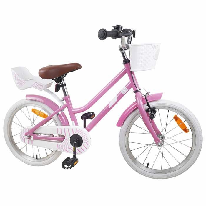 Vélo enfant 18 pouces pour les 5-7 ans - vidaXL - acier - rose clair - 1040 x 510 x 73 cm 7825274
