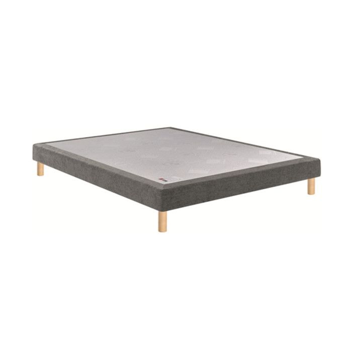 Sommier à lattes Epeda Noyer Gris 160x190 Confort Ferme