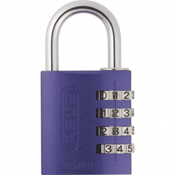 Cadenas ABUS 14540 Aluminium anodisé Code à 4 molettes
