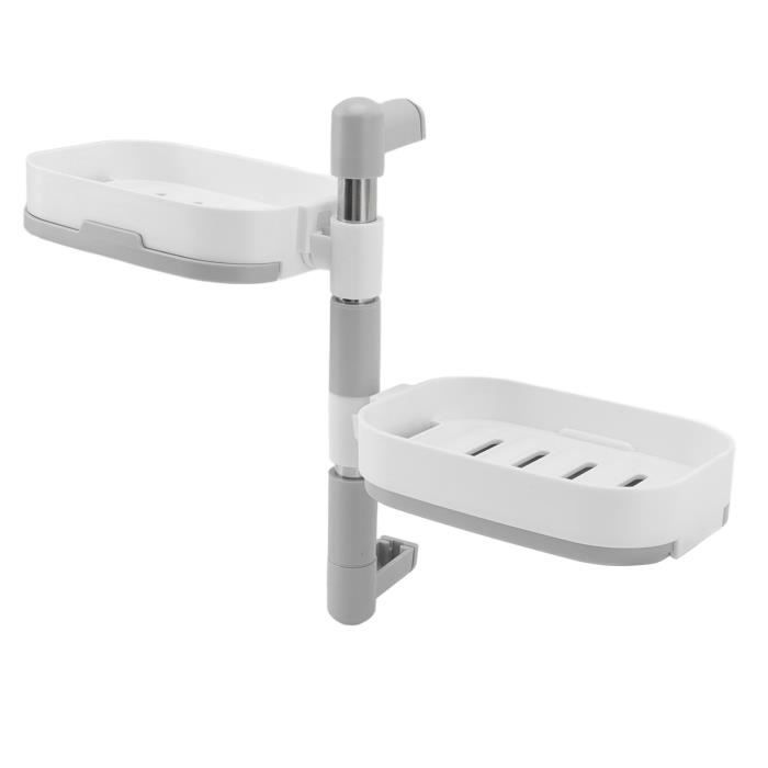 Porte-Savon De Douche Porte-Savon Détachable Deux Couches Peu Encombrant Mural Porte-Savon