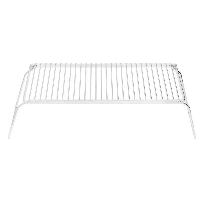 Atyhao Barbecue Rack, Foldable Harmless Rustproof Stainless Steel Grill