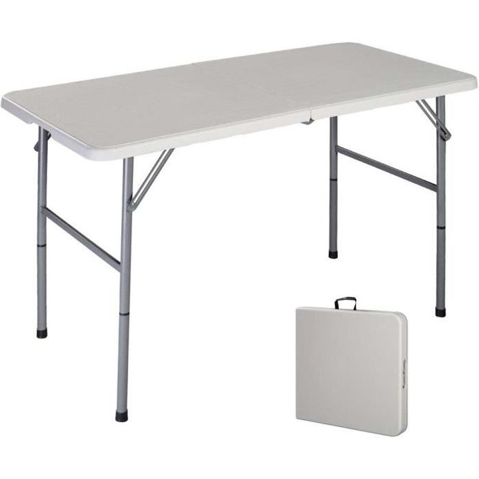 giantex table de camping pliante table d'appoint extérieur ou intérieur pour jardin buffet marché réception