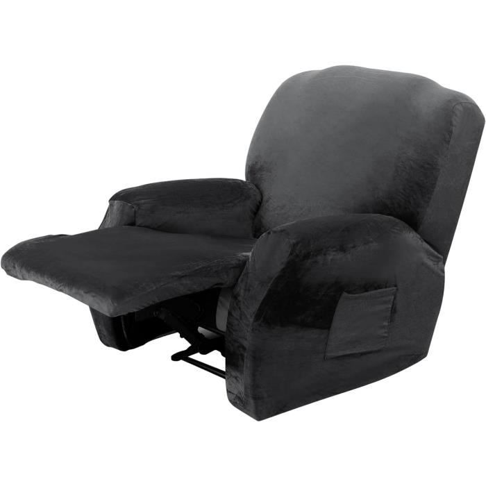 Housse De Fauteuil Relax Velours 1 Place, 4 Pièce Housse De Fauteuil