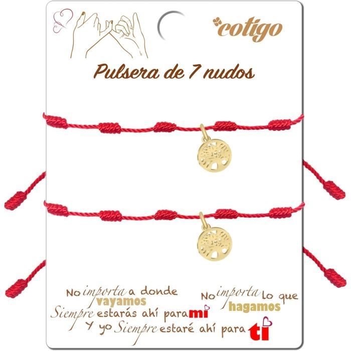 12 Bracelets Mauvais Œil Adramata - Bracelets D'Amitié Réglables Tressés - Porte-Bonheur Noir Rouge