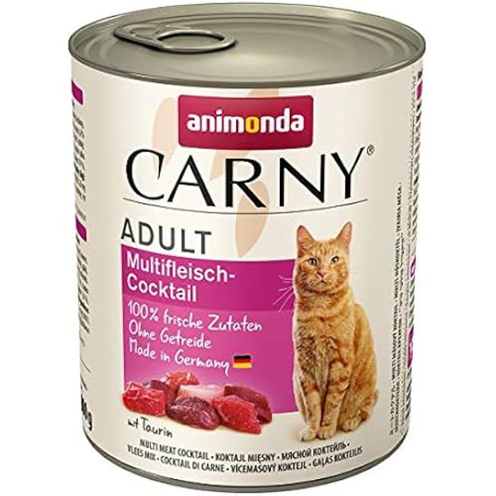 Meilleurs prix pour Nourriture pour chat GranCarno Adult d’animonda, nourriture humide pour chat adulte, cocktail de viandes, 6 x 800 g