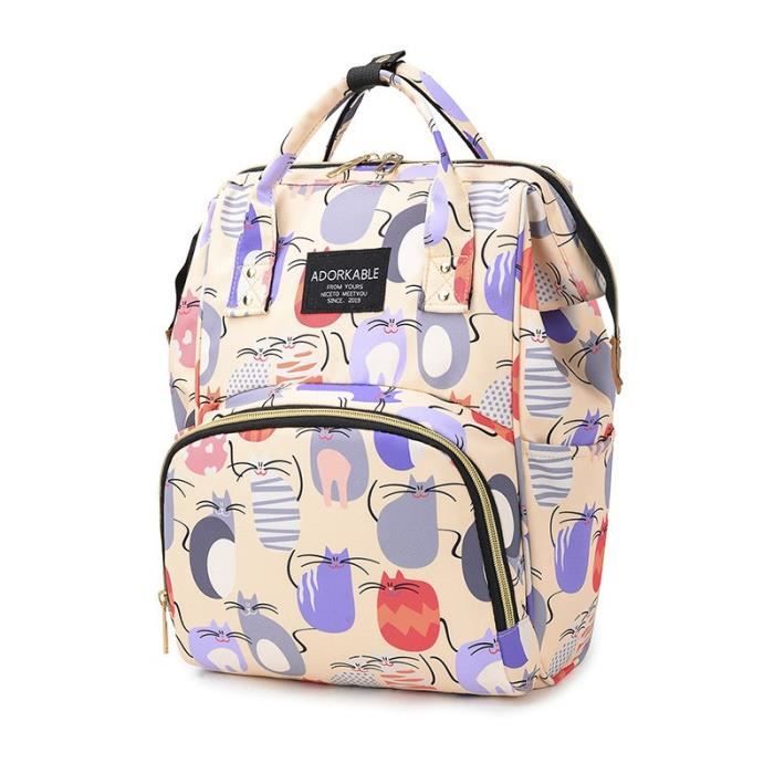 Sac De Maternité Bébé Ours - Sac à Langer Matelassé, Multiple Poches, Voyage Et Quotidien