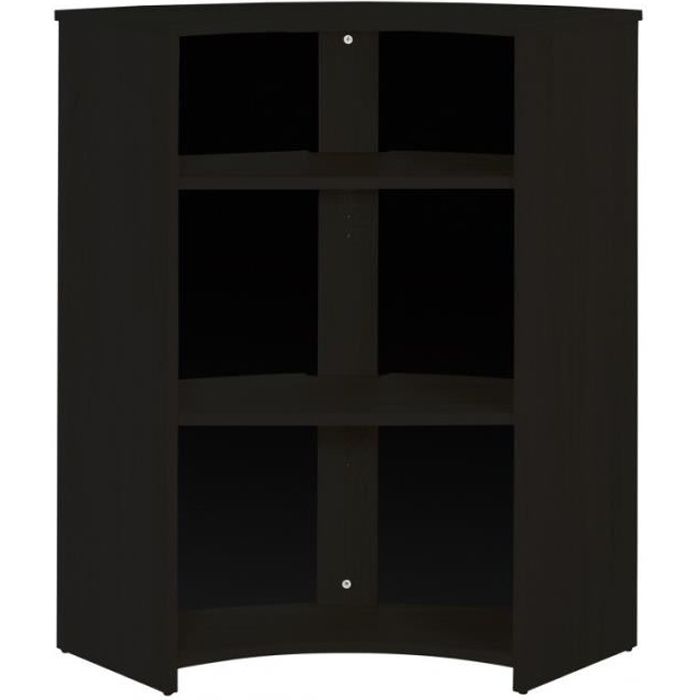 meuble comptoir meuble bar 96 cm face noire 3 niches 96,7 x 104,8 x 44,9 cm - noir - l 96.7 x l 44.9 x h 104.8 cm