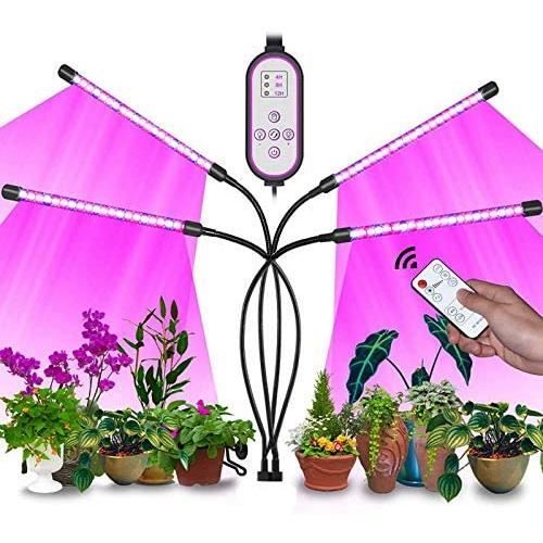Lampe de Plante 80 LED Lampe de Croissance pour Plantes avec Trépied à 4  Têtes 360° Éclairage Lampe Horticole Spectre Complet 3[56] - Cdiscount  Jardin