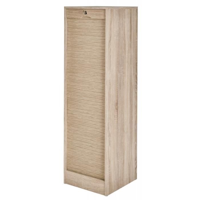 Classeur à Rideau Chêne 140 cm Largeur 41 cm Beaux Meubles Pas Chers