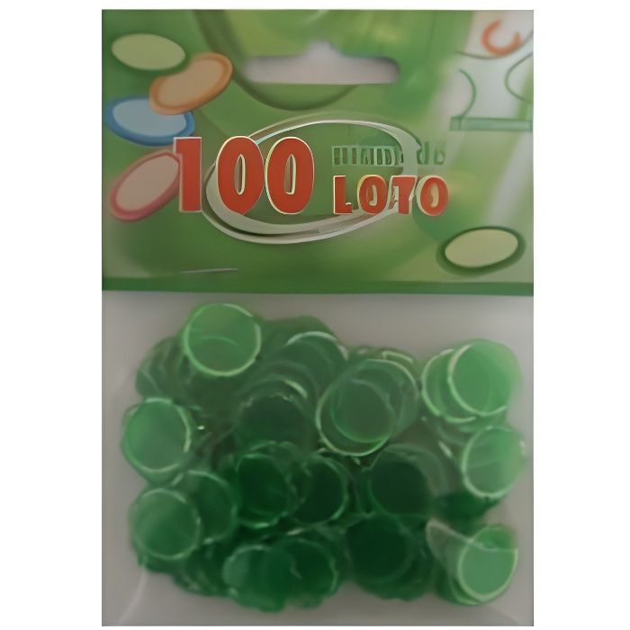 Sachet de 100 pions magnétiques de loto Vert