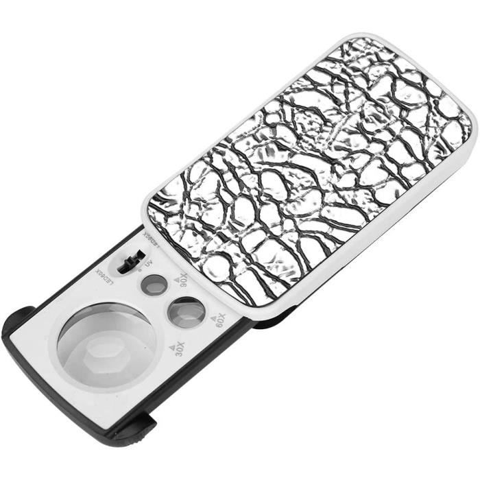 Loupe De Bijoutier Led, Grossissement 30X 60X 90X, Loupe De Poche Avec