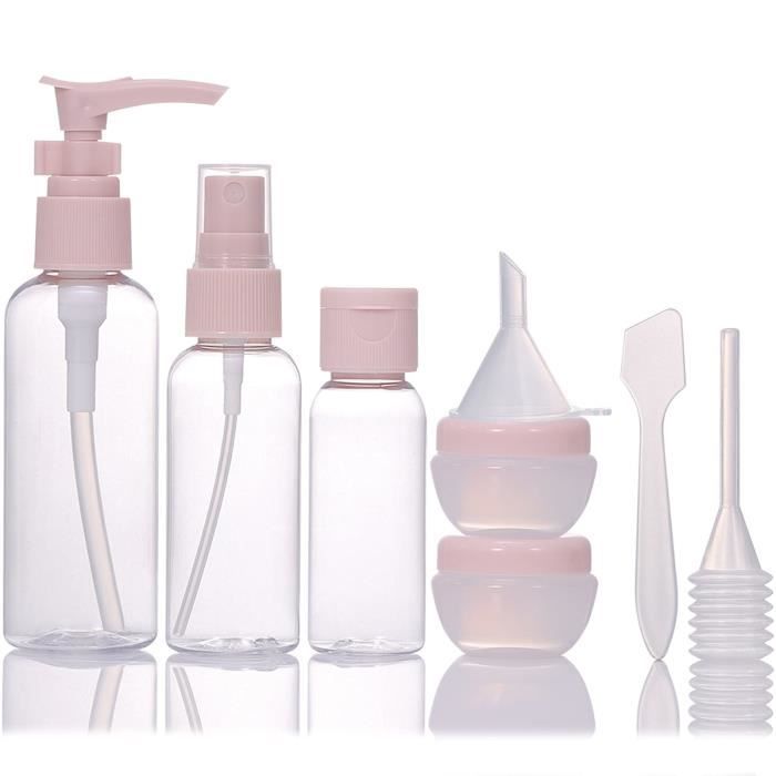 Flacons Voyage 10ml-30ml - Plastique Transparent Avec Bouchon Aluminium - Lot De 6 - Parfait Huiles Essentielles Et Cosmétiques
