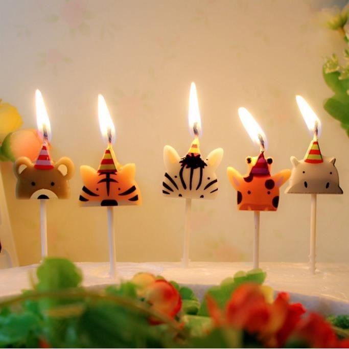 Bougie D Anniversaire 5 Pcs Ensemble Mignon Bougie Usine Zoo Forme De Fete Carnaval Animal Bougies D Anniversaire Achat Vente Bougie Anniversaire Cdiscount