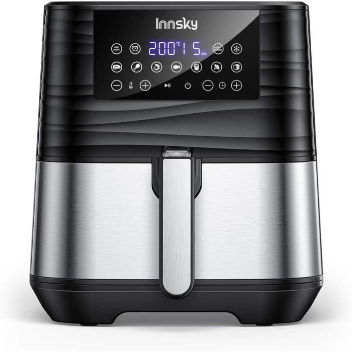 Air Fryer Friteuse Air Innsky Dual Zone 8L - Double Panier 8 Programmes Ecran Tactile Sans Huile Friteuse Air Fryer