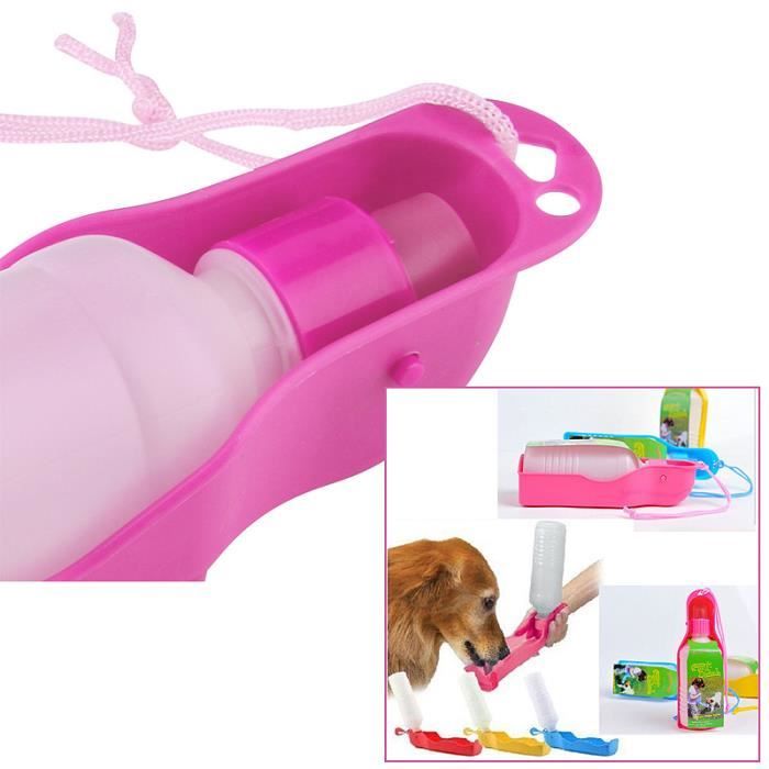 Distributeur D Eau Pour Chien Chat Boisson Bouteille Buveur 500ml Portable Rose Achat Vente Gamelle Ecuelle Distributeur D Eau Pour Chien Cdiscount