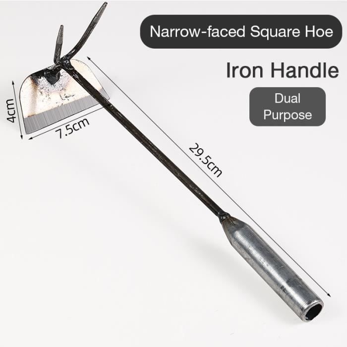Râteau Jardin Creuse Acier Trempé Déchaumeur Métal Robuste Déchaumage