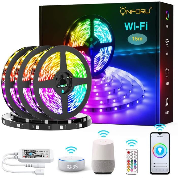 Maison Gmuret Bandes Lumineuses LED RGB LED avec télécommande à 24 Boutons TV Plafond décoration darmoire Bande LED RGB 5m pour Chambre Maison Gmuret Bandes Lumineuses LED RGB LED avec télécommande à 24 Boutons TV Plafond décoration darmoire Bande LED RGB 5m pour Chambre
