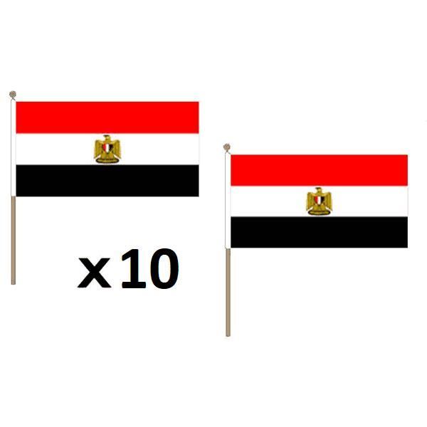 Lot de 10 Drapeau Egypte 45x30cm Hampe - egyptien - Cdiscount Maison