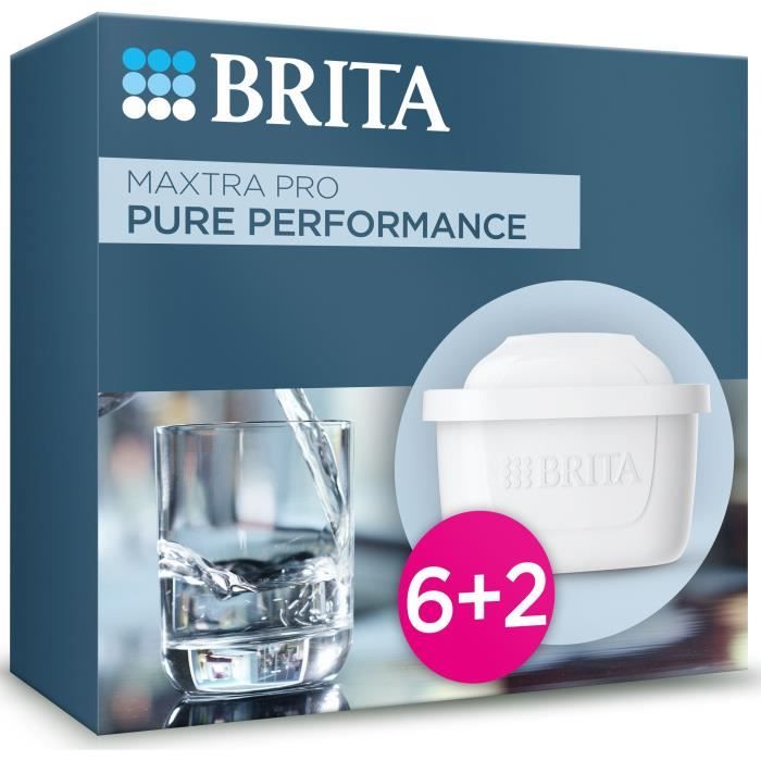 Pack de 6 filtres à eau + 2 gratuits - BRITA - MAXTRA PRO All-in-1