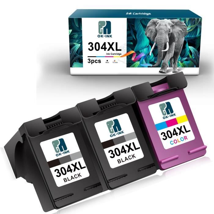 GREENSKY Cartouches d'encre Remanufacturées pour HP 304 XL Noir et