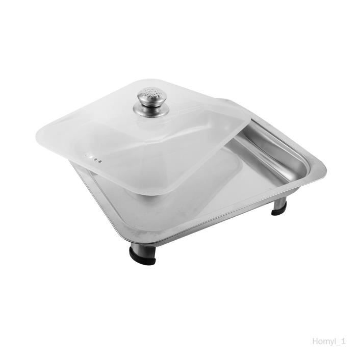 Poêle à Poisson Kelomat Avec Couvercle - Acier Inox 18/10, 38x26cm - Compatible Induction
