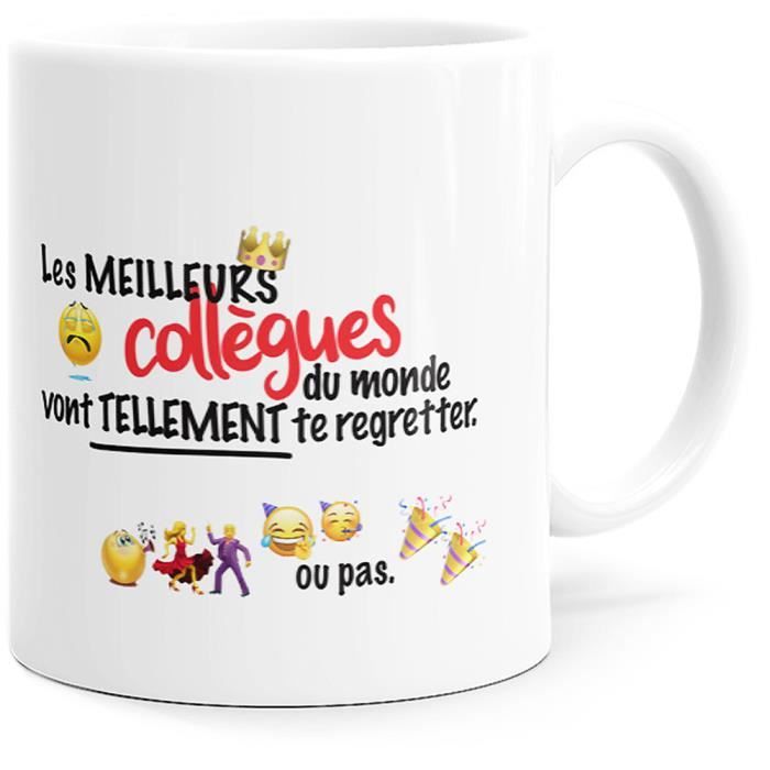 Mug Humour Collègue Tasse Message Drôle. Idée Cadeau Original Départ en Retraite Mutation