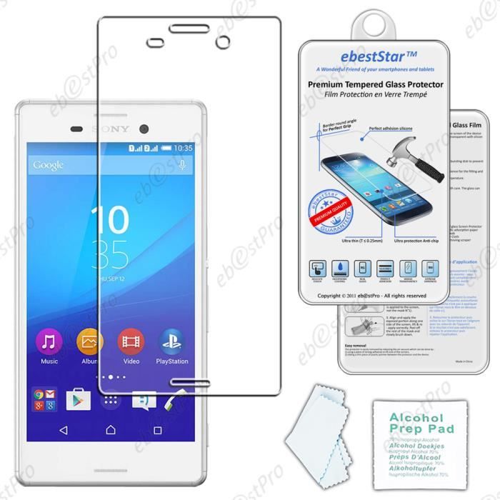 Film Protection écran En Verre Trempé 9H Pour Sony Xperia M4 Aqua - Transparent Anti-choc Et Anti-rayures - Neuf