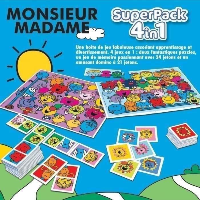 2 jeux éducatifs basiques et 2 puzzles - EDUCA - Educa® Superpack Monsieur Madame