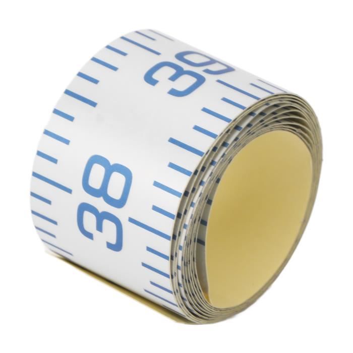 Règle pour poissons - FAFEICY - Ruban à mesurer adhésif imperméable - 101 6 cm - Blanc - 1 m
