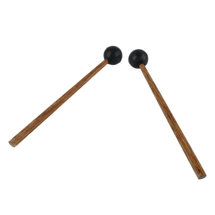 Paire De Maillets Xylophone En Caoutchouc Avec Manche Bois - Pour Carillons, Percussions - Idéal Musiciens Débutants Ou Enfants