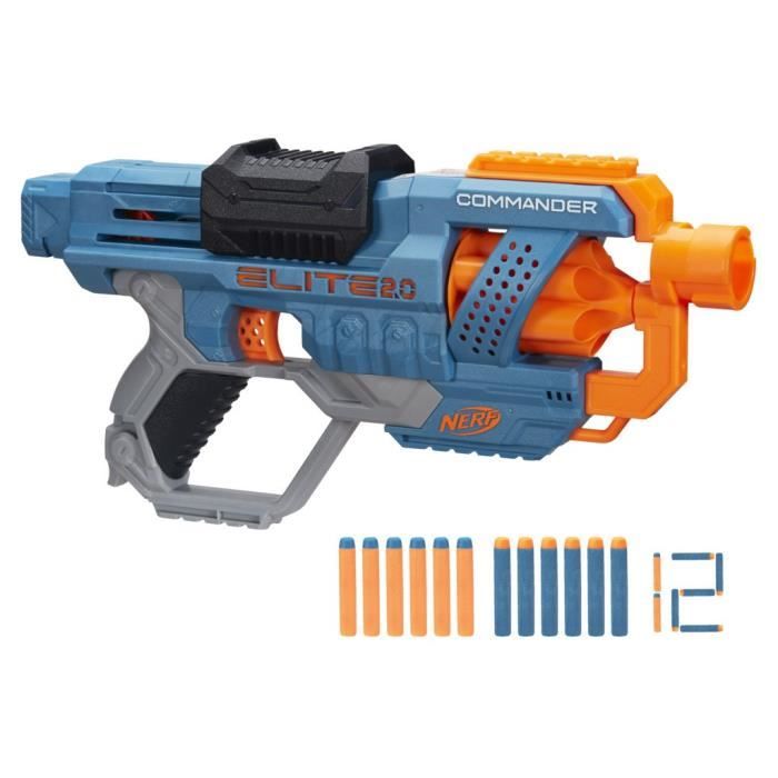 NERF - Elite 2.0 - Commander RC-6 - Pistolet à fléchettes - 6 fléchettes incluses