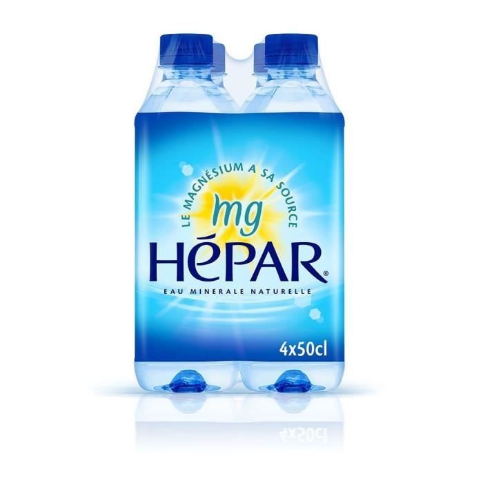 Eau minérale magnésium 4x50cl HEPAR Cdiscount Au quotidien