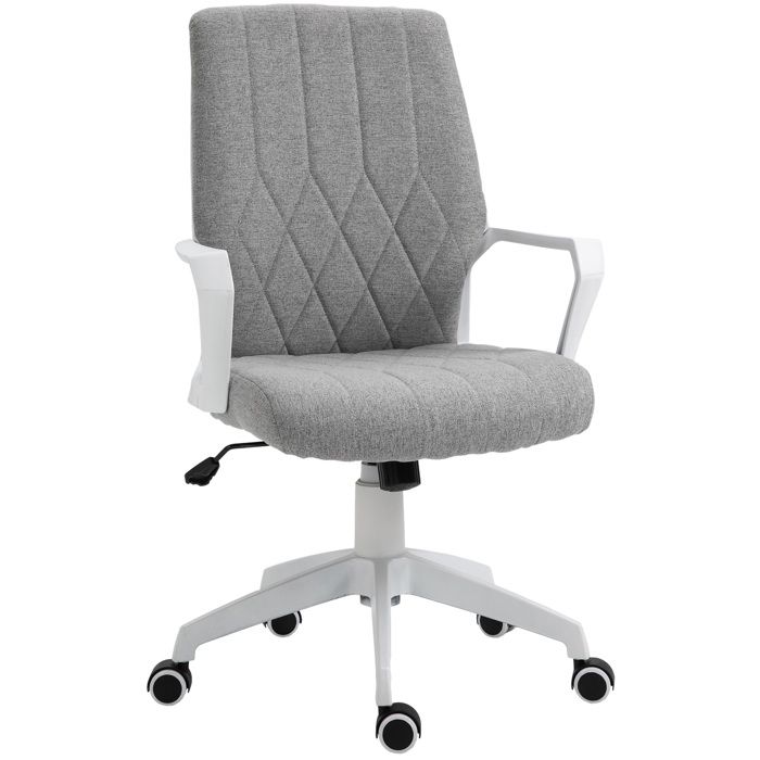 Fauteuil De Bureau Ergonomique Hauteur Reglable Pivotante A 360 59 X 61 X 97 103 Cm Polyester Gris 59x61x103cm Achat Vente Chaise De Bureau Soldes Sur Cdiscount Des Le 20 Janvier Cdiscount