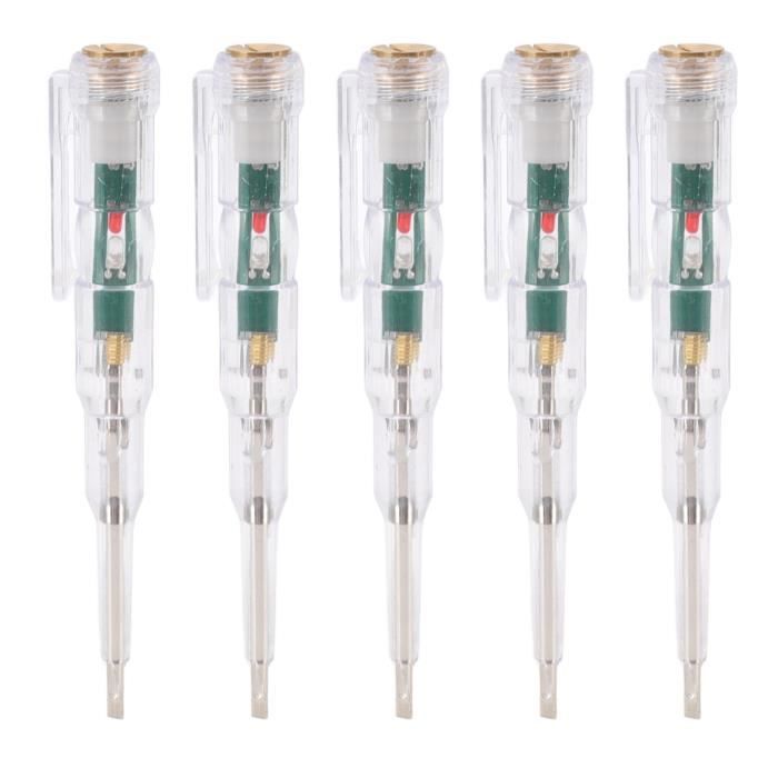 Kit 4 Outils Testeur Électrique Stylo Lumineux + Tournevis - Détection Tension 12-220V CA/CC - Magnétique - 6