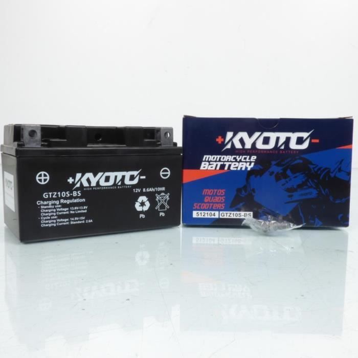 Batterie SLA Kyoto pour Moto BMW 650 G X-Moto 2007 à 2010 GTZ10S-BS SLA - 12V 8.6Ah - MFPN : GTZ10S-BS SLA - 12V 8.6Ah-146940-110N