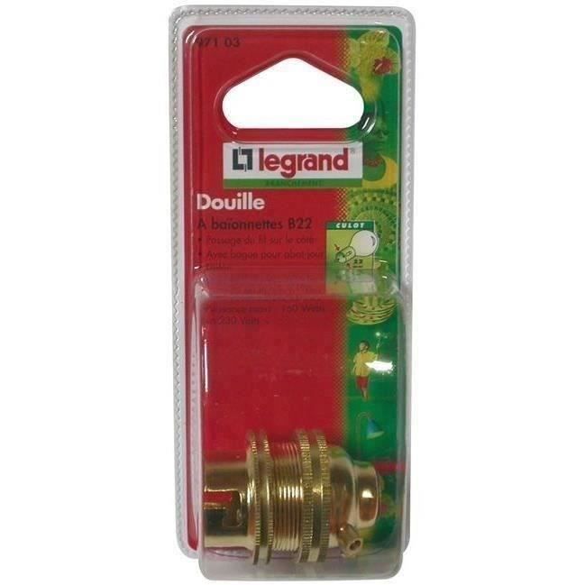 Douille à baïonnettes B22 + bague pour abat-jour