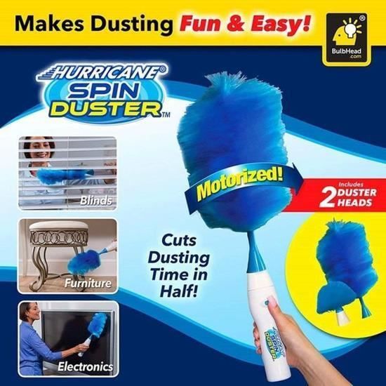 Hurricane Spin Duster Motorized Dust Wand Electric Duster Cdiscount