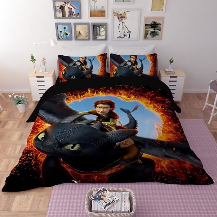 Parure de lit réversible Dragon Ball Z - 140 cm x 200 cm | Leroy Merlin