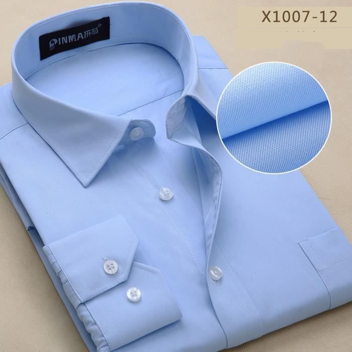 Chemise manches longues bleu ciel Bonobo | La Redoute