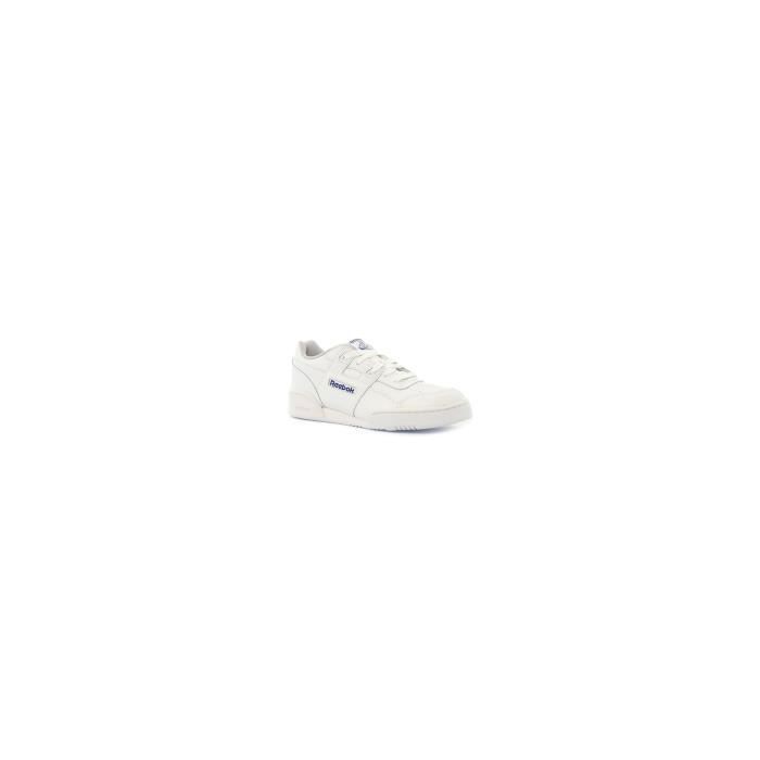 ZZYSH Basket Reebok WORKOUT PLUS Junior - CN1826 - Cuir - Blanc - Femme - ZZYSH - Lacets - Plat