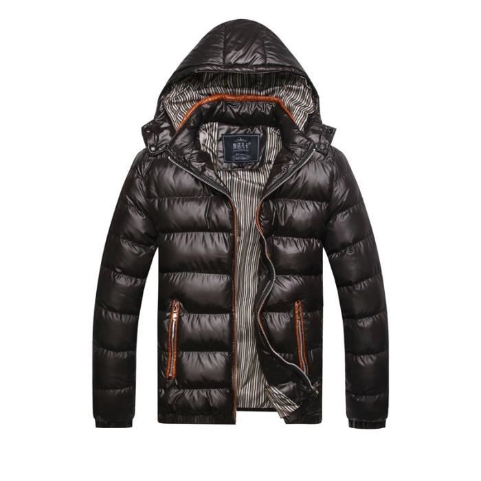 Manteau homme de Marque ?� capuche detachable ?�paississant revers droit imperm?�able Manteau homme 